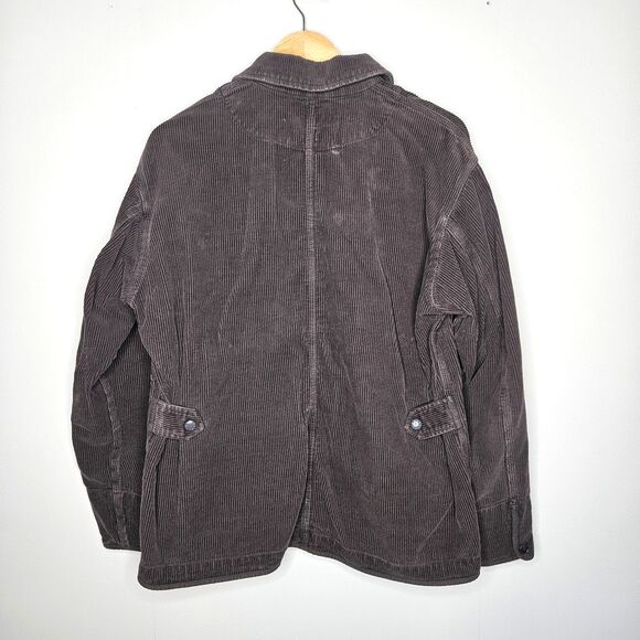 PILGRIM SURF + SUPPLY Mendal Corduroy Welders Jacket Mens Small Gray Snaps Japan - Picture 5 of 9